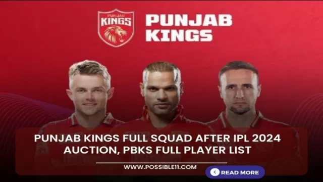 Punjab Kings full squad after IPL 2024