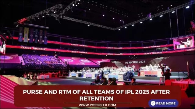 Purse and RTM of all teams of