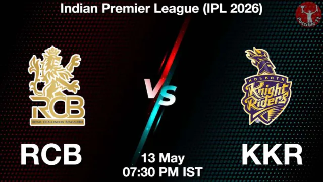 RCB vs KKR IPL 2026, Pitch Report,