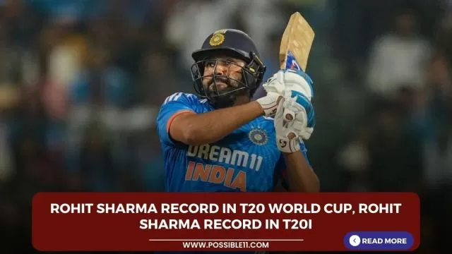 Rohit Sharma record in T20 World Cup,