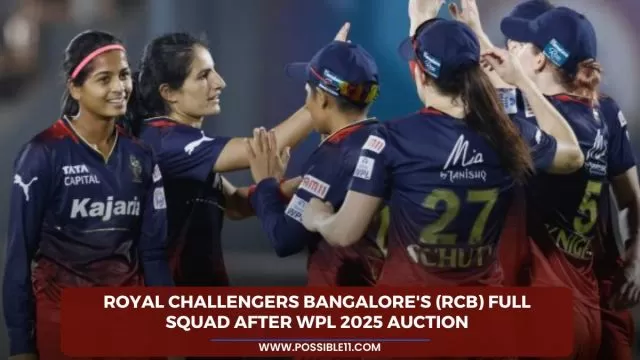 Royal Challengers Bangalore (RCB) full squad after