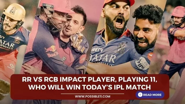 RR vs RCB Impact Player, Playing 11,