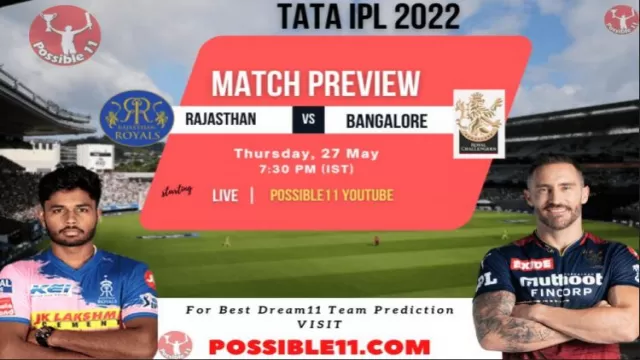 RR vs RCB Playing 11, Pitch Report