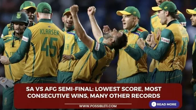 SA vs AFG Semi-Final: Lowest score, most