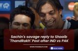 Sachins savage reply to
