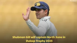 Shubman Gill will captain North Zone