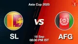 SL vs AFG Asia