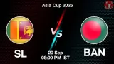 SL vs BAN Asia