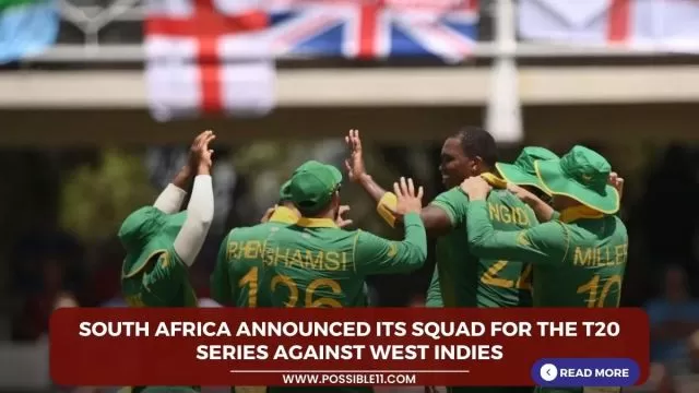 South Africa announced its squad for the