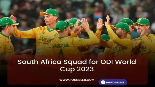 South Africa announces squad for World Cup