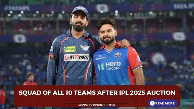 Squad of all 10 teams after IPL