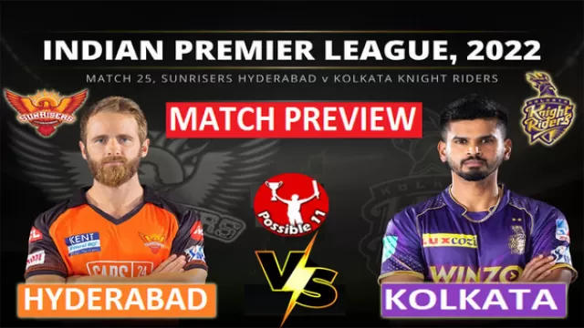 SRH vs KOL Match Preview, Dream11 Match