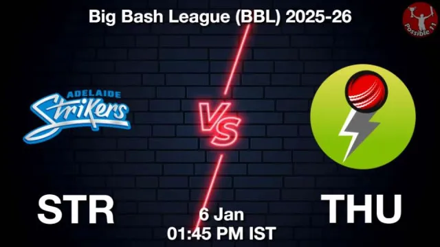 STR vs THU BBL 2025-26, Pitch Report,