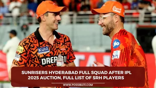 Sunrisers Hyderabad full squad after IPL 2025