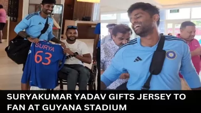 Suryakumar Yadav Gifts Jersey To Fan at