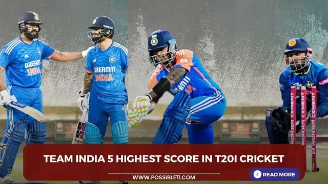 Team India 5 highest score in T20i