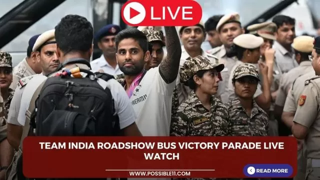 Team India Roadshow Bus Victory Parade Live