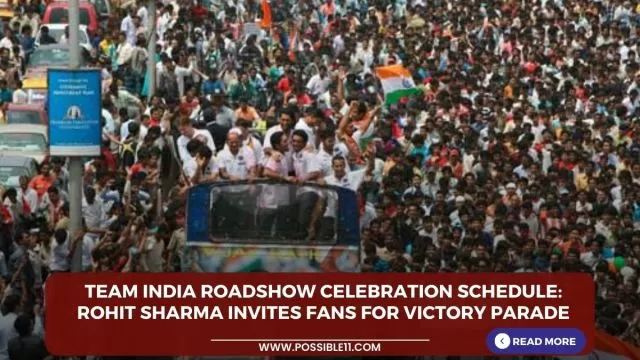 Team India roadshow celebration Schedule: Rohit Sharma