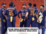 Team India upcoming Cricket