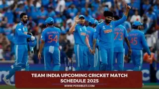 Team India upcoming Cricket match Schedule