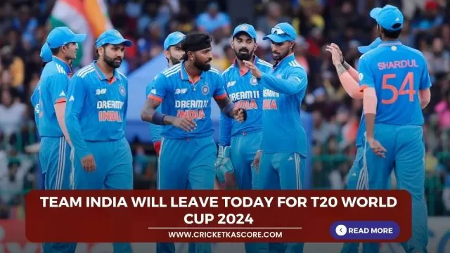 Team India will leave today for T20