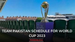 Team Pakistan schedule for World Cup