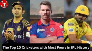 Top 10 Cricketers with Most Fours