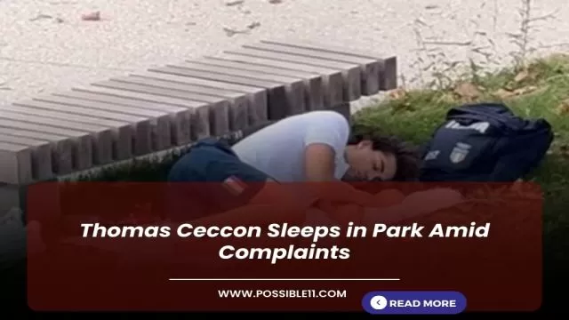 Gold Medallist Thomas Ceccon Sleeps in Park