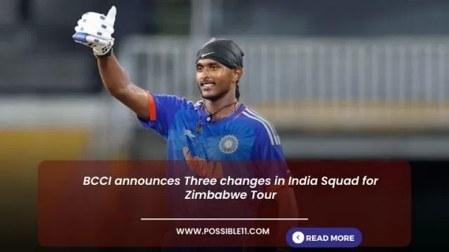 Three changes in India Squad for Zimbabwe