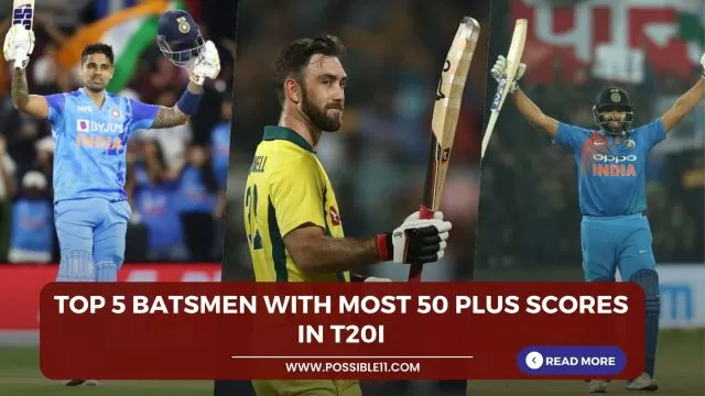 Top 5 batsmen with most 50 plus
