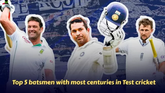 Top 5 batsmen with most centuries in