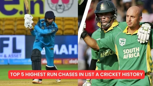 Top 5 Highest Run Chases in List