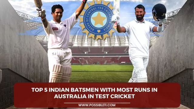 Top 5 Indian batsmen with most runs