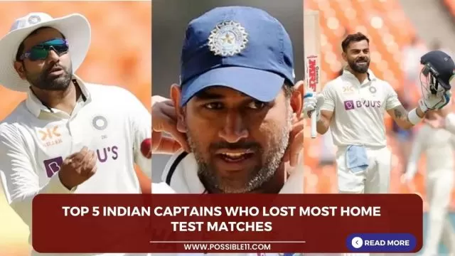 Top 5 Indian Captains who lost most