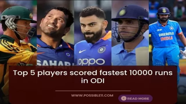 Top 5 players scored fastest 10000 runs
