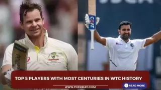 ​Top 5 players with Most Centuries