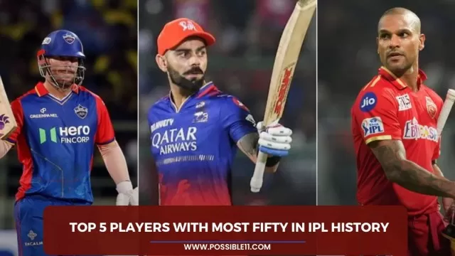 Top 5 Players with Most Fifty in