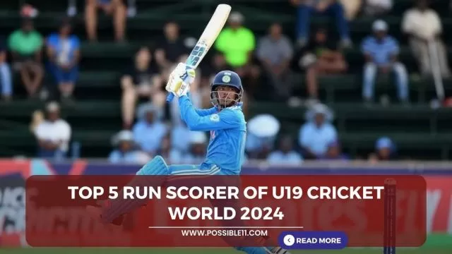 Top 5 run scorer of U19 cricket
