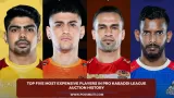 Top five most expensive