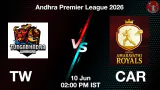 TW vs CAR APL 2026 Match Preview, Head to Head, Playing XI & AI Prediction