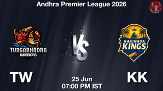 TW vs KK APL T20 2026