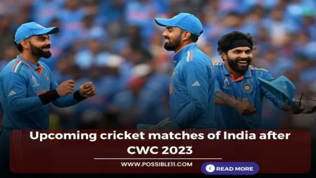 Upcoming cricket matches of India after CWC
