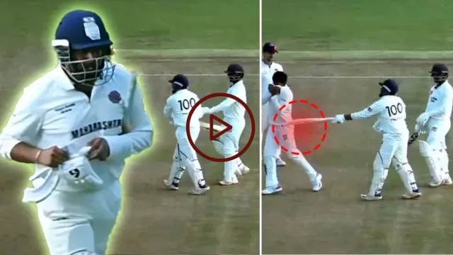 Video: Prithvi Shaw Tries to Hit Musheer