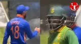 Virat Kohli gets into