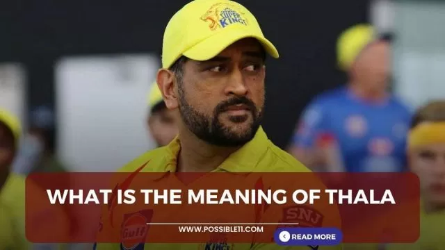 What is the meaning of thala, Why
