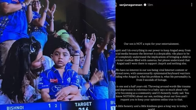 Why did Bumrah wife Sanjana Ganesan get