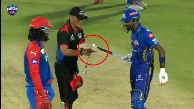 Why did the umpire check the size