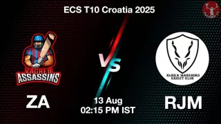 ZA vs RJM ECS T10 2025: