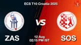 ZAS vs SOS ECS T10 2025: Playing 11, Dream11 Team, My11Circle Prediction