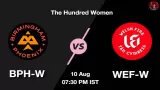 BPH-W vs WEF-W Dream11